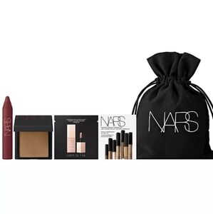 New Nars 5 Piece Gift Set Lip Pencil Bronzing Powder Liquid Blush Concea…